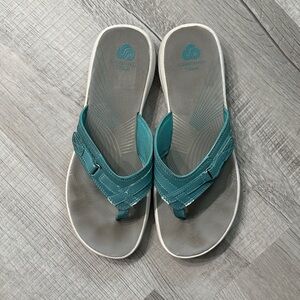 Clarks Cloud Steppers Women's Teal Sandals